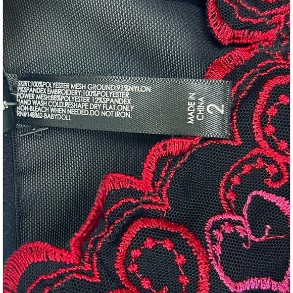 Torrid Babydoll Top Chemise Triangle Embroidered Hearts Pink Size 2X Romantic - Picture 8 of 8